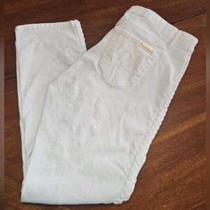 Lilly Pulitzer White Jeans with Pink Accents